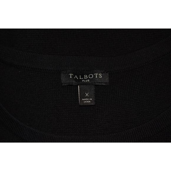 TALBOTS $59 Cotton Modal Sweater Knit Shell Tank Black 0X - Picture 3 of 3